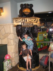 Andrew and Collin Loving Great Wolf Lodge